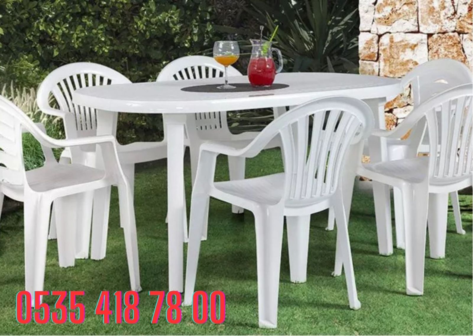 Bistro Masa Plastik Masa Sandalye